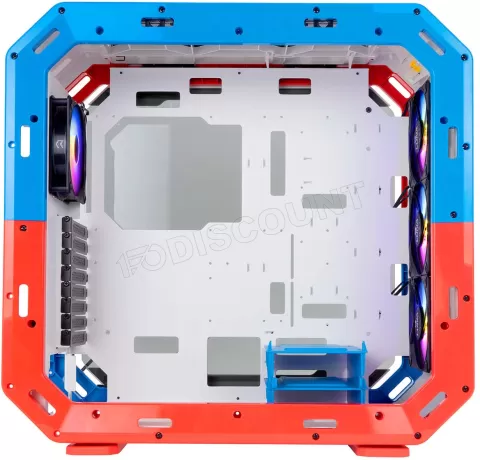 Photo de Boitier Moyen Tour E-ATX InWin Airforce RGB avec panneau vitré (Blanc/Rouge/Bleu/Jaune)