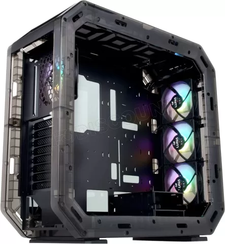 Photo de Boitier Moyen Tour E-ATX InWin Airforce RGB avec panneaux vitrés (Noir)