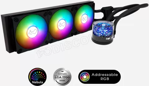 Photo de Boitier Moyen Tour E-ATX InWin N515 Nebula Ultra Cooling Edition RGB avec panneau vitré (Noir)