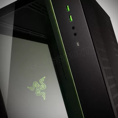 Photo de Boitier Moyen Tour E-ATX Lian-Li PC-O11 Dynamic Razer Edition RGB avec panneaux vitrés (Noir)