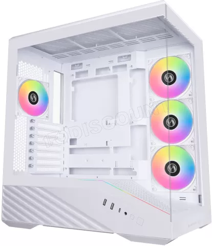Photo de Boitier Moyen Tour E-ATX Lian Li Vector V100 RGB avec panneaux vitrés (Blanc)