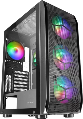 Photo de Boitier Moyen Tour E-ATX Mars Gaming MC-KX RGB avec panneau vitré (Noir)