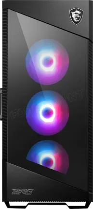 Photo de Boitier Moyen Tour E-ATX MSI MPG Velox 100R RGB avec panneaux vitrés (Noir)