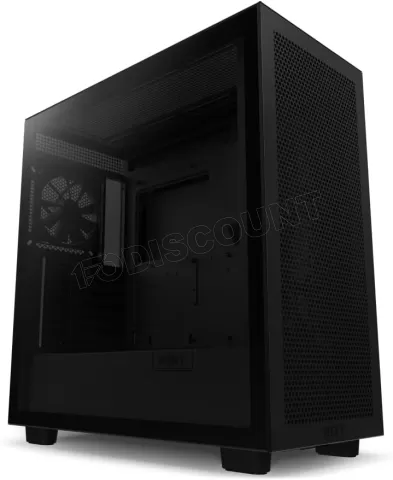 Photo de Boitier Moyen Tour E-ATX NZXT H7 Flow avec panneau vitré (Noir)