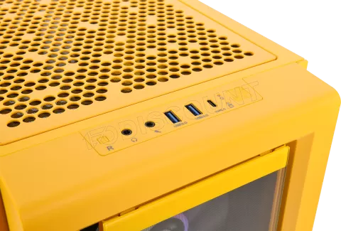 Photo de Boitier Moyen Tour E-ATX Thermaltake Ceres 350 MX RGB avec panneaux vitrés (Jaune)