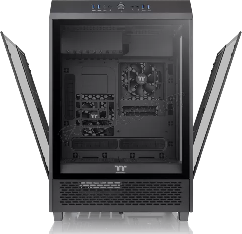 Photo de Boitier Moyen Tour E-ATX Thermaltake The Tower 500 avec panneaux vitrés (Noir)