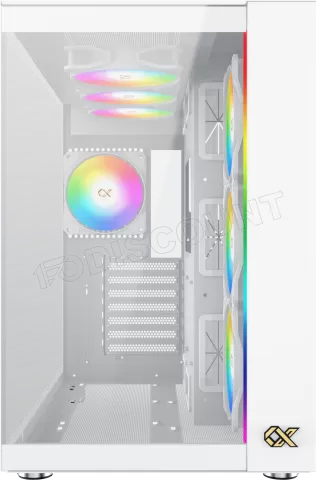Photo de Boitier Moyen Tour E-ATX Xigmatek Aqua Ultra Air-C RGB avec panneaux vitrés (Blanc)