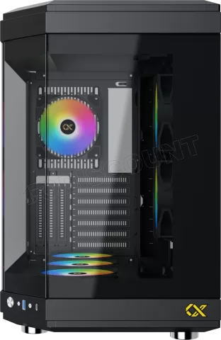 Photo de Boitier Moyen Tour E-ATX Xigmatek Cubi RGB avec panneaux vitrés (Noir)