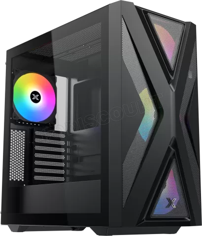 Photo de Boitier Moyen Tour E-ATX Xigmatek Hyperion RGB avec panneau vitré