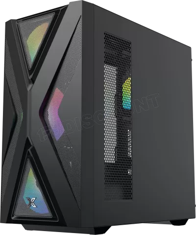 Photo de Boitier Moyen Tour E-ATX Xigmatek Hyperion RGB avec panneau vitré