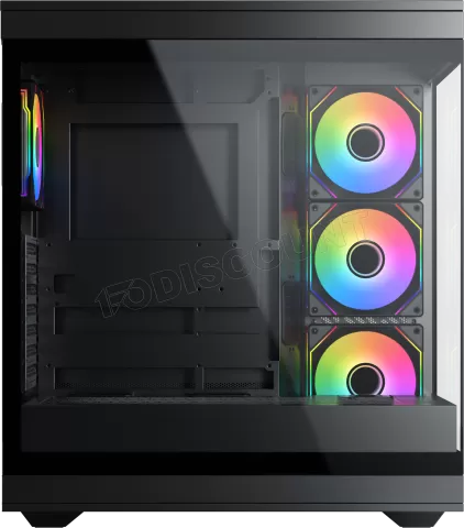 Photo de Boitier Moyen Tour E-ATX Xigmatek Meta RGB avec panneaux vitrés (Noir)