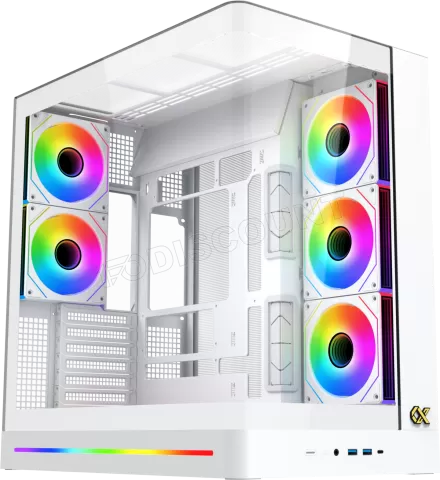 Photo de Boitier Moyen Tour E-ATX Xigmatek Pano II Air RGB avec panneaux vitrés (Blanc)