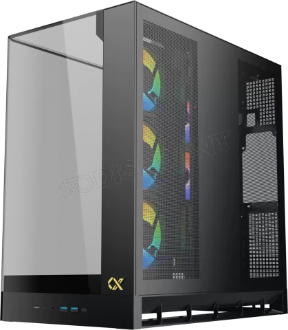 Photo de Boitier Moyen Tour E-ATX Xigmatek Pano II Air RGB avec panneaux vitrés (Noir)