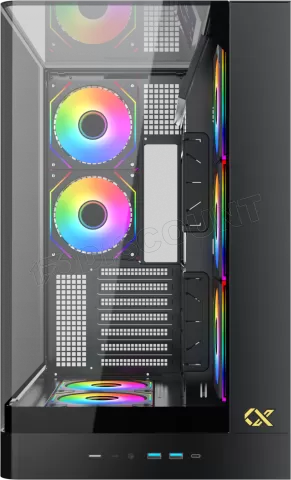 Photo de Boitier Moyen Tour E-ATX Xigmatek Pano II RGB avec panneaux vitrés (Noir)