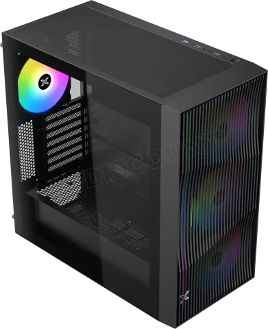 Photo de Boitier Moyen Tour E-ATX Xigmatek Radiance RGB avec panneaux vitrés (Noir)