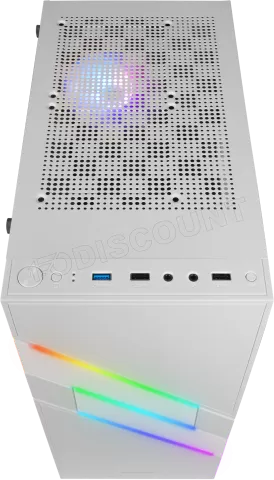 Photo de Boitier Moyen Tour XL-ATX Mars Gaming MC-U3 RGB avec panneau vitré (Blanc)