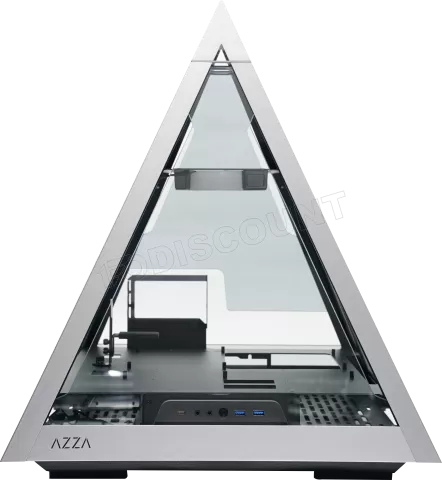 Photo de Boitier Pyramide E-ATX Azza Pyramid L 4.0 avec panneaux vitrés (Argent)