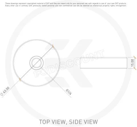 Photo de Bouchon de Réservoir Ekwb EK-RES X3 Top (Blanc)