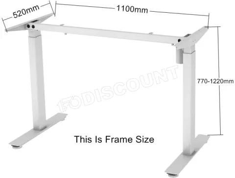 Photo de Bureau ergonomique motorisé Urban Factory Ergo (Blanc)