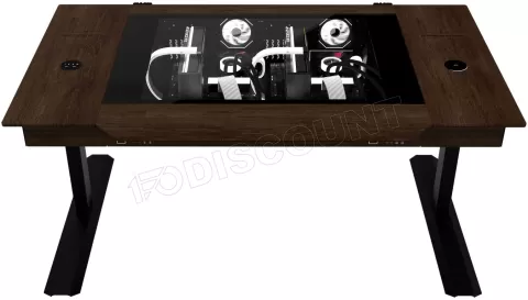 Photo de Bureau Gamer E-ATX Lian-Li DK-07 Wood (Noir/Marron)