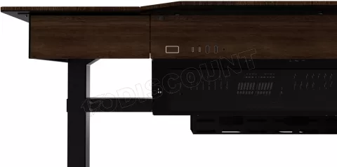 Photo de Bureau Gamer E-ATX Lian-Li DK-07 Wood (Noir/Marron)