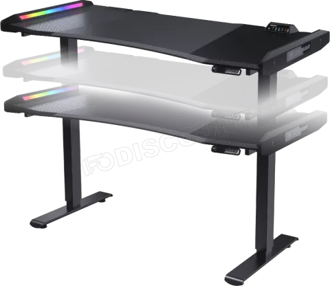 Photo de Bureau Gamer ergonomique motorisé Cougar E-Mars RGB (Noir)