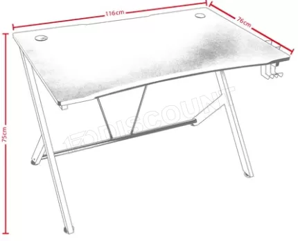 Photo de Bureau Gamer Nitro Concepts D12 (Noir)