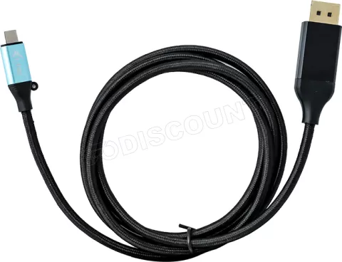 Photo de Cable Adaptateur USB-C I-Tec vers DisplayPort 1,5m M/M (Noir)