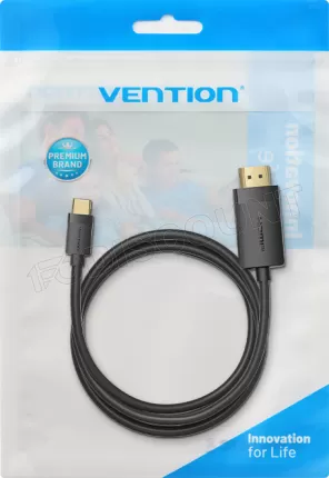 Photo de Cable Adaptateur Vention USB-C vers HDMI M/M 2m (Noir)