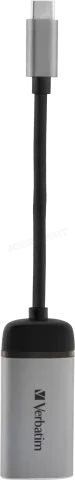 Photo de Cable Adaptateur Verbatim USB type C vers HDMI 2.0 10cm (Argent)
