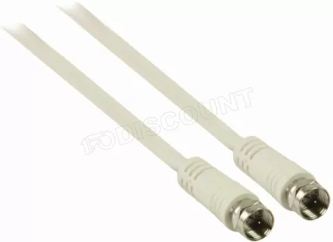 Photo de Câble antenne coaxial coudé Coax Mâle (IEC) Valueline Coax Mâle (IEC) 1m (Blanc)