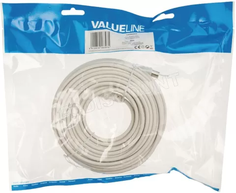 Photo de Câble antenne Valueline coaxial Coax Mâle (IEC) - Coax Femelle (IEC) 20m (Blanc)