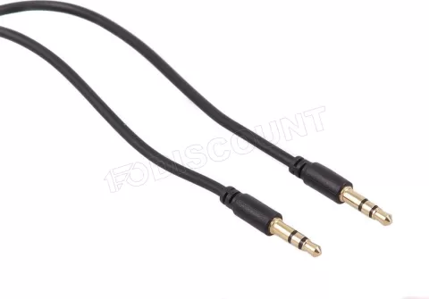 Photo de Cable audio Jack 3"1/2 Maclean M/M 1,5m (Noir)