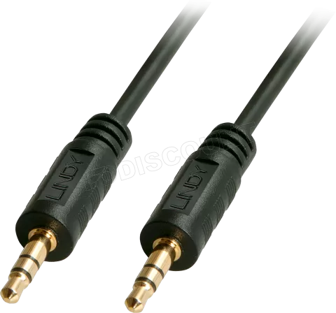 Photo de Cable Audio Jack 3,5mm Lindy M/M 10m (Noir)