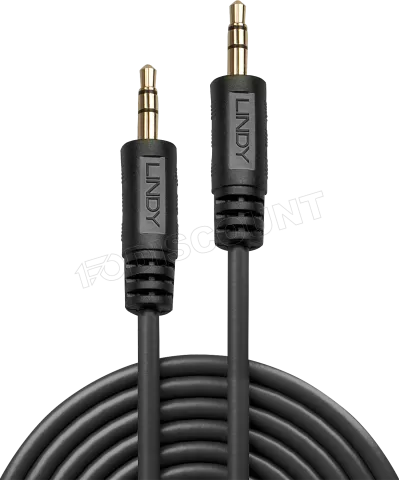 Photo de Cable Audio Jack 3,5mm Lindy M/M 10m (Noir)