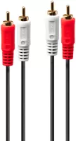 Photo de Cable Audio Lindy 2x RCA vers 2x RCA 3m (Noir)