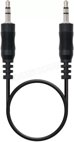 Photo de Câble audio Nanocable Jack 3,5mm M/M 1,5m (Noir)