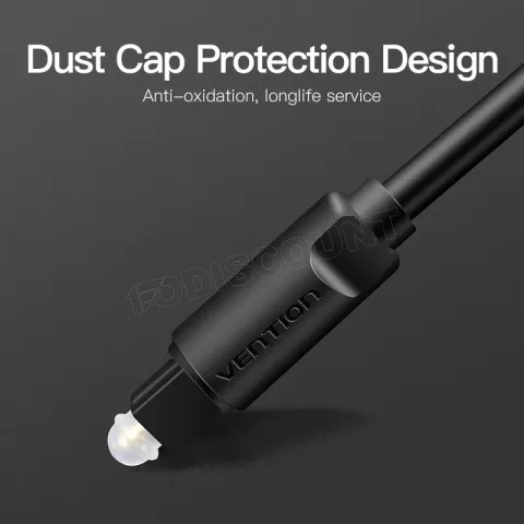 Photo de Cable Audio Optique Vention 2m (noir)