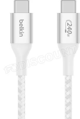 Photo de Câble Belkin BoostCharge USB-C 1m M/M 240W (Blanc)