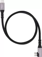 Photo de Cable coudé Nanocable USB-C M/M 100W 3m (Noir)