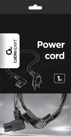 Photo de Cable d'Alimentation Cablexpesrt bipolaire C7 coudé 1,5m (Noir)