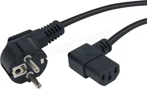 Photo de Cable d'Alimentation coudé Maclean 5m (Noir)