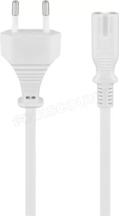 Photo de Cable d'Alimentation Goobay Bipolaire (C7) 1,5m (Blanc)