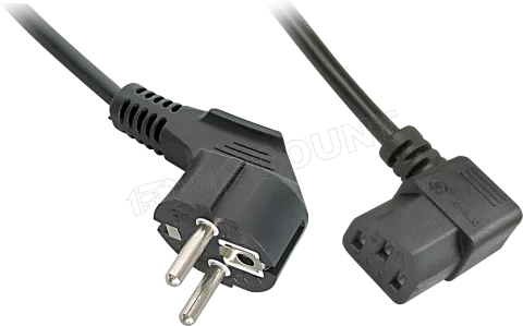 Photo de Cable d'Alimentation Lindy coudé 2m (Noir)