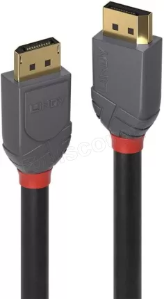Photo de Cable DisplayPort 1.4 Lindy 3m (Noir)