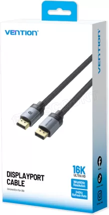 Photo de Cable DisplayPort 2.1 Vention M/M 1m (Gris)