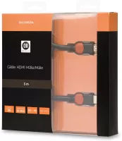 Photo de Cable HDMI 1.4 D2 Diffusion 5m M/M (Noir/Rouge)