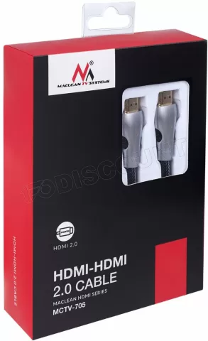 Photo de Cable HDMI 2.0 Maclean 3m M/M (Noir)