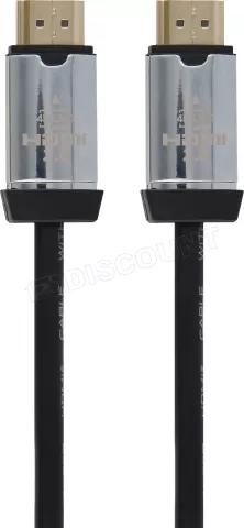 Photo de Cable HDMI 2.0 T'nB M/M 2m (Noir/Gris)