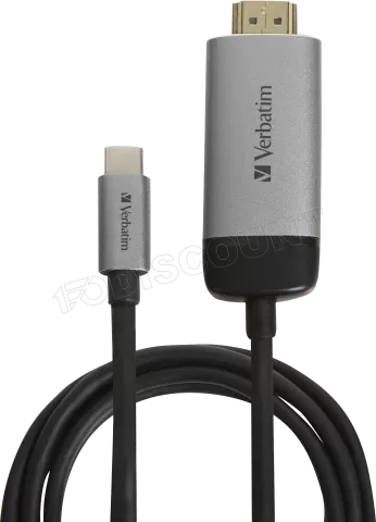 Photo de Câble HDMI 2.0 Verbatim vers USB-C 1,5m M/M (Argent)